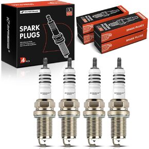 A-Premium Iridium Platinum Spark Plugs Compatible with Honda Goldwing, Interceptor, Nighthawk & Suzuki GS500, VX800 & Triumph Adventurer, Tiger & Yamaha FJ1100, SRX600 (Pack of 4)