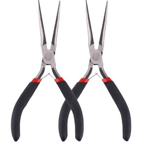 2Pcs Extra Long Needle Nose Pliers Precision Wire Plier Repair Tool (6-Inch)