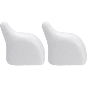 PATIKIL 2pcs Foam Elephant, 5.9in Elephant Foam Animal White Foam Shapes Bulk Sculptures for Craft Decorations DIY Painting Drawing Gift