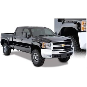 Bushwacker OE Style Factory Front & Rear Fender Flares | 4-Piece Set, Black, Smooth Finish | 40941-02 | Fits 2007-2013 Chevrolet Silverado 1500 w/ 5.8' Bed