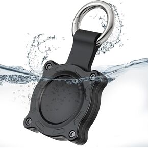 Compatible for AirTag Holders with Keychain Waterproof Air Tag Cover (Silicone/PC) AirTags Key Ring Cases Tags Chain Apple GPS Item Finders Accessories