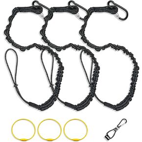 Retractable Tool Lanyards for Hand Tools - 3 Pack Standard Length Tool Tether Lanyard with Carabiner and Adjustable Loop End, Scaffolding Roofing Fall Protection Tool Belts Accessories