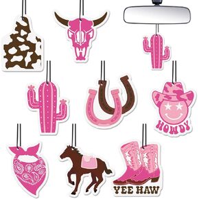 الغربية راعية البقر سيارة معطرات الهواء لطيف اكسسوارات السيارات الداخلية المعطرة هدية معلقة للنساء الفتيات Pinkk مرآة الرؤية الخلفية قلادة preppy العصرية الحلي الزخرفية الملحقات الآلية in Kuwait