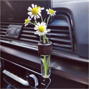 Removable Car Vent Flower Vase with Metal Clamp Car Air Outlet Vase Car Vent Flower Holder Car Vent Flower Pot Decorative Flowers for Car Interior