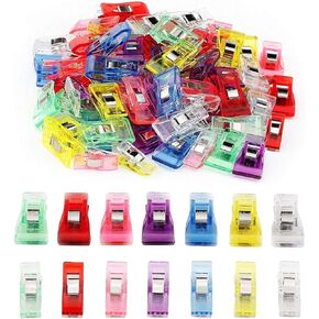 20 Pcs Sewing Clips Quilting Clips Fabric Quilting Craft Tools Multipurpose Plastic Clips for Sewing Binding,Sewing Supplies Quilting Accessories Crafting Tools DIY Hemming Sewing Tools (Multicolor)