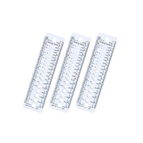 Knitting Needle Gauge, 3 Pcs - Plastic Knitting Gauge Measuring Tool - Measure Size Ruler for Swatch, Yarn