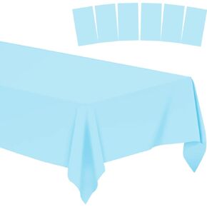 2 Pack Plastic Tablecloths Disposable Table Covers Plastic Table Cloths for BBQ Picnic Birthday Wedding Parties Waterproof and Oil-proof Table Cloth Light Weight Thin Light Pink TableCover 54 x 108 In