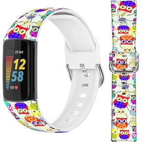 American Flag Bands for Charge 5, Soft Silicone Fashion Sport Replacement Band Compatible with Fitbit Charge 5 - American Flag in Saudi Arabia