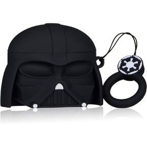 Mulafnxal for Airpod Pro 2019/Pro 2 Gen 2022 Case, Cute Cartoon Silicone Air pods Pro Cover, 3D Funny Unique Fun Cool Keychain Kits Soft Skin Cases Kids Boys Teens Men for Airpods Pro (New Black Man)