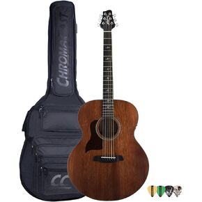 Sawtooth Mahogany Series Left-Handed Solid Mahogany Top Acoustic-Electric Jumbo Guitar