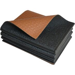 YoFoMat® - Best Foldable Yoga & Pilates Mat - Dual Color Black & Coffee, Extra Long 72", Extra Wide 26", Ultra Thick 1/4" - Folding to 13"x10"x4", Eco Friendly, Free From Phthalates/Latex