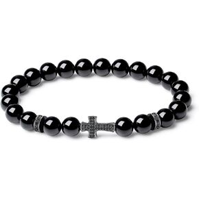 COAI Cross Jewelry Stone Beaded Bracelet