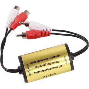 15A Noise Suppressor, Stereo Anti Interference Audio Amplifier Filter Ground Loop Noise Isolator