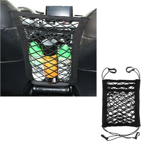 منظم شبكي للسيارة مكون من 3 طبقات، حقيبة صندوق شبكية مرنة عالمية لحامل محفظة السيارة وحامل المناديل، حقيبة يد شبكية للجيب للسيارة، منظم سيارة متعدد الوظائف بين المقاعد in Kuwait