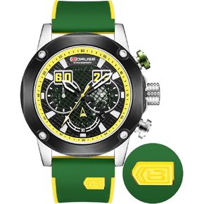 Big Face Mens Watches Sport Chronograph Waterproof Quartz Watch Luxury Casual Silicone Strap Analog Skeleton Hollow Men Wrist Watch