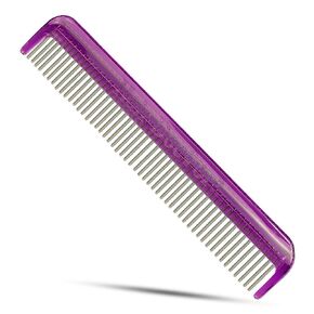 Pet comb with silky smooth rotating teeth for easy mat removal without pain to your pet (7" Sky Blue)