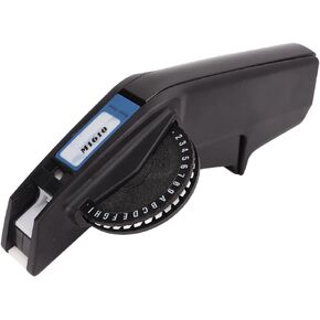 Embossing Label Maker, Premium ABS Manual Label Printer Strong Durable Clear Number Letter for Office Red
