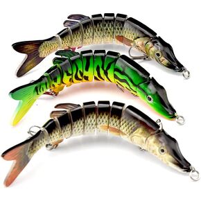 ods Lure Pike Lures Multi Jointed Swimbaits 3.5"-8" Fishing Bait Realistic Swimming Lure Freshwater Saltwater