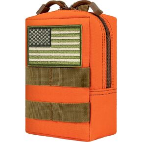 IronSeals Tactical Molle EDC Pouch Multi-Purpose Compact Pack Water-Resistant Utility Pouch with Flag Patch