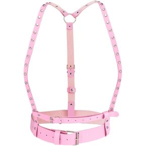 COSYDAYS Women Punk Leather Harness Belt Fashion Waist Belts Gothic Strap Chest Chains Belt Rave Harness Belts