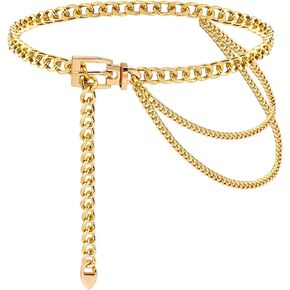 DTWAWA Chain Belts for Women Multi Layer Waist Chain Body Belly Jewelry for Her