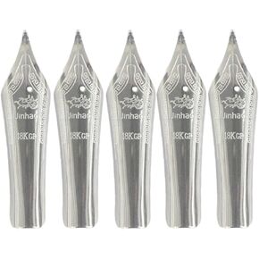 Gullor 5PCS Fountain Pen Nibs Fit Jinhao 159/450/750, Gold, Medium Nib