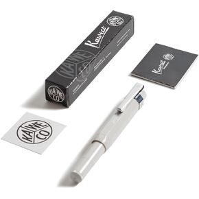 Kaweco SKYLINE Fountain Pen Pebble Grey, Fine Nib Sport Octagonal Clip Chrome
