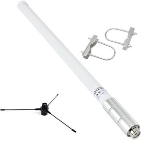 UHF Fiberglass Mobile Radio Antenna, 70CM 400-470mhz GMRS Base Antenna 17inch SO239 Connector for Ham Radio Scanner, Device Repeater, Mobile Transceiver, HT with Ground Plane Kit