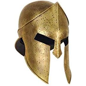THOR INSTRUMENTS 300" Spartan Greek Helmet - Official Replica - Brass Antiqued - One Size Rustic Vintage Home Decor Gifts