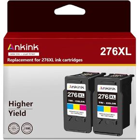 Ankink Remanufactured Ink Cartridge Replacement for Canon 276XL (Color, 2-Pack) Ink 276 XL PG276 pgi276 PG-276 use with TS3522 TR4720 TR4700 TR4722 TS3500 TS3520 Printer Tricolor
