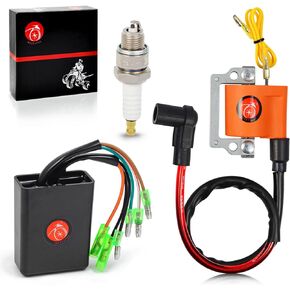 MOTO1988 Igniter CDI and Ignition Coil & Spark Plug For Yamaha G1 Gas 2 Cycle Golf Car Cart 1979-1986 J10-85540-20-00 355-82310