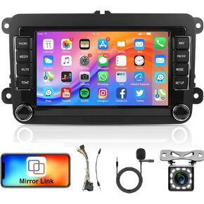1G+32G Android Car Stereo Radio for VW Passat Jetta Tiguan Golf MK5 MK6 T5 EOS Polo with GPS Navigation, Rimoody 7 Inch Touch Screen Mirror Link Bluetooth FM EQ SWC Backup Camera