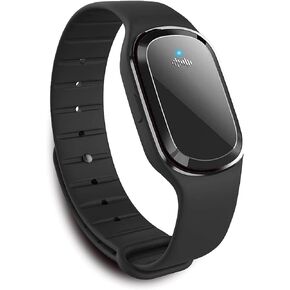 Ultrasonic Mosquito Repellent Bracelet Watch, USB Rechargeable Anti Mosquito Repeller Wristband Suitable for Adults and Kids - Mosquito Insect Repellent Band (1 Pack, Black) (M1)