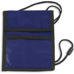 Event Badge Holder and Breakaway Lanyard Combo, Name Badge Holder with Pen Loops and Zipper Pocket, Name Tag Holder with Storage Pouches, Royal Blue (25 Pack)