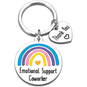 AMBREGRISSUN Colleague Coworkers Gifts Women Thank You Emotional Support Coworker Keychain Employee Appreciation Retirement Leaving Farewell Gifts Work Friends Birthday Christmas Valentine's Day
