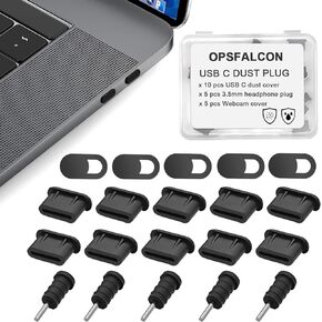 USB C Dust Plug and 3.5mm Headphone Plugs for Laptop Phone Thunderbolt Port Protection Anti Dust Cover MacBook Accessories Compatible with MacBook Pro/Air