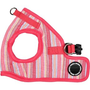 Puppia Bacopas Dog Vest Harness B (Step-in) Fashionable Flower Pattern Spring Summer Harness for Small and Medium Dogs, Black, Medium