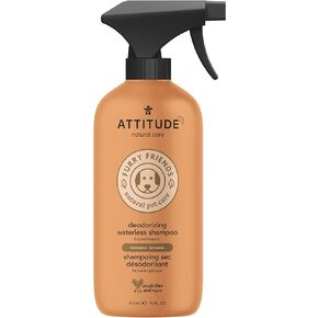 ATTITUDE Waterless Shampoo Spray for Pets, Plant and Mineral-Based Ingredients, Vegan and Cruelty-Free Grooming Products, Deodorizing and Anti-Itching, Lavender, 16 Fl Oz