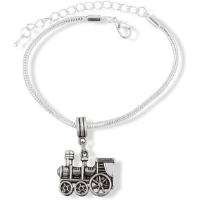 Polar Express Gifts - Train Charm Bracelet with Train Beads, a Great Travel Charm or Train Jewelry and Railroad Gifts for a Happy Birthday Charm Polar Express Bracelet