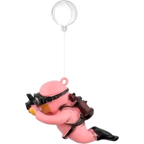 Floating Fish Tank Decorations, Aquarium Decorations, Lovely Diver Fish Tank Decorations, Floating Device Fish Tank Accessories，Suitable for All Kinds of Fish Tanks(Pink)