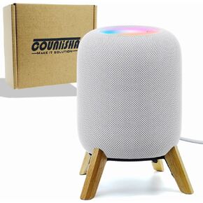 Real Wood Stand for Homepod 2nd gen 2023, Tripod Accessories Protect Speaker Sound Better, Secure Stable Wooden Mount Holder for Home pod 2nd gen (Walnut)