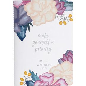 Erin Condren Designer Petite Planner - Wellness Log Edition 3, Track Habits for Sleep, Water Intake, Steps Taken, and Goals. Includes Inspirational and Fun Sticker Set