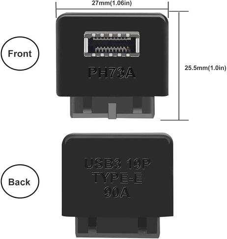 محول تمديد رأس COMeap USB 2.0 إلى USB 3.2 Gen 1 للوحة الرئيسية مع مفتاح من النوع E-مقبس لوحة أمامية أنثى إلى محول تحويل داخلي برأس 9 سنون in Saudi Arabia