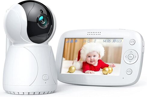 Baby Monitor with Camera, Pet Smart Camera with 2-Way Talk, Motion Tracking, Motion and Sound Detection, 2.4" TFT Display Home Security Cam,Indoor in Saudi Arabia