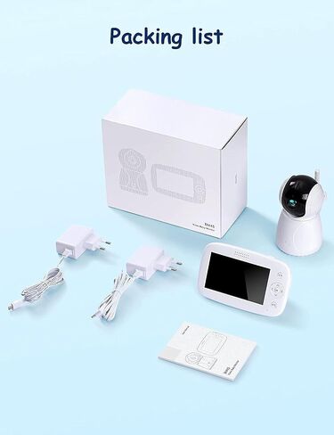 Baby Monitor with Camera, Pet Smart Camera with 2-Way Talk, Motion Tracking, Motion and Sound Detection, 2.4" TFT Display Home Security Cam,Indoor in Saudi Arabia