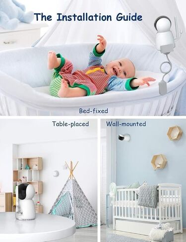 Baby Monitor with Camera, Pet Smart Camera with 2-Way Talk, Motion Tracking, Motion and Sound Detection, 2.4" TFT Display Home Security Cam,Indoor in Saudi Arabia