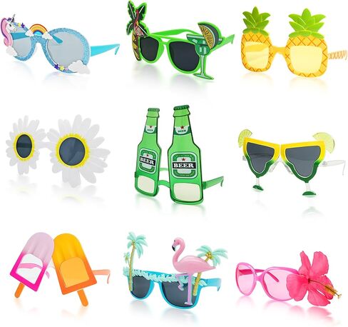 Funny Novelty Sunglasses - Tropical Hawaiian Luau Party Glasses Accessories - for a Silly Fun and Festive Look in Saudi Arabia