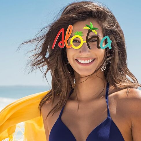 Funny Novelty Sunglasses - Tropical Hawaiian Luau Party Glasses Accessories - for a Silly Fun and Festive Look in Saudi Arabia