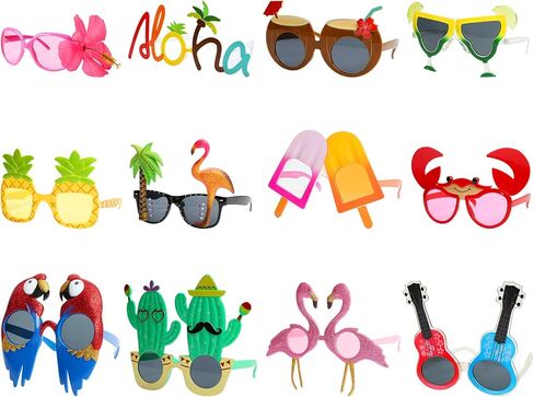 Funny Novelty Sunglasses - Tropical Hawaiian Luau Party Glasses Accessories - for a Silly Fun and Festive Look in Saudi Arabia