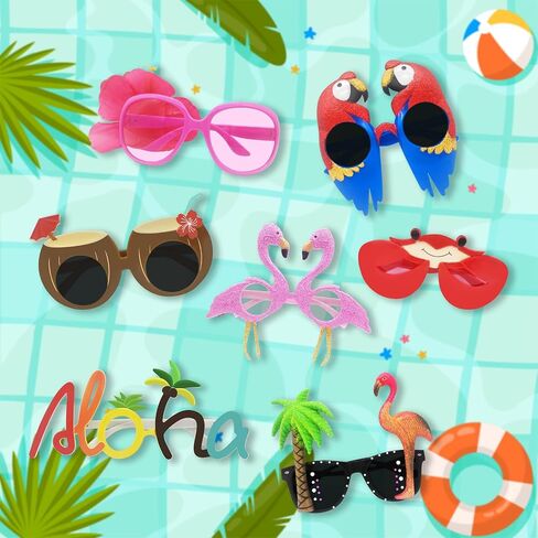 Funny Novelty Sunglasses - Tropical Hawaiian Luau Party Glasses Accessories - for a Silly Fun and Festive Look in Saudi Arabia